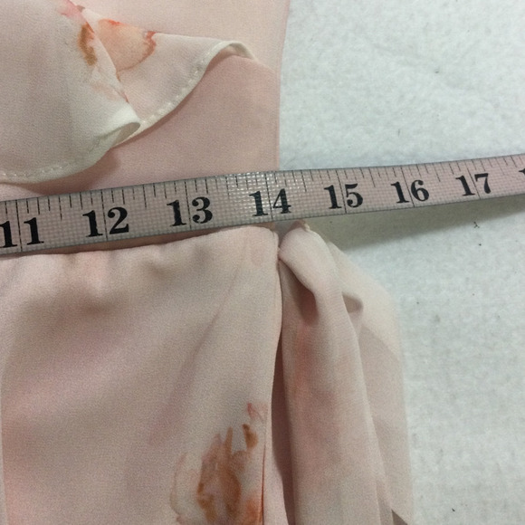 WEDDING GUEST AW SZ 6 S pink sweet blooms ruffle bridesmaid maxi dress NEW b147 - Picture 6 of 7